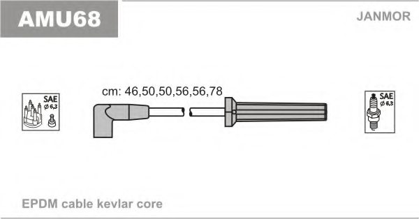 JANMOR AMU68 Ignition Cable Kit